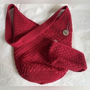 (BOTH) NWOT - The Sak Crochet Hobo Bag AND Pouch (red)